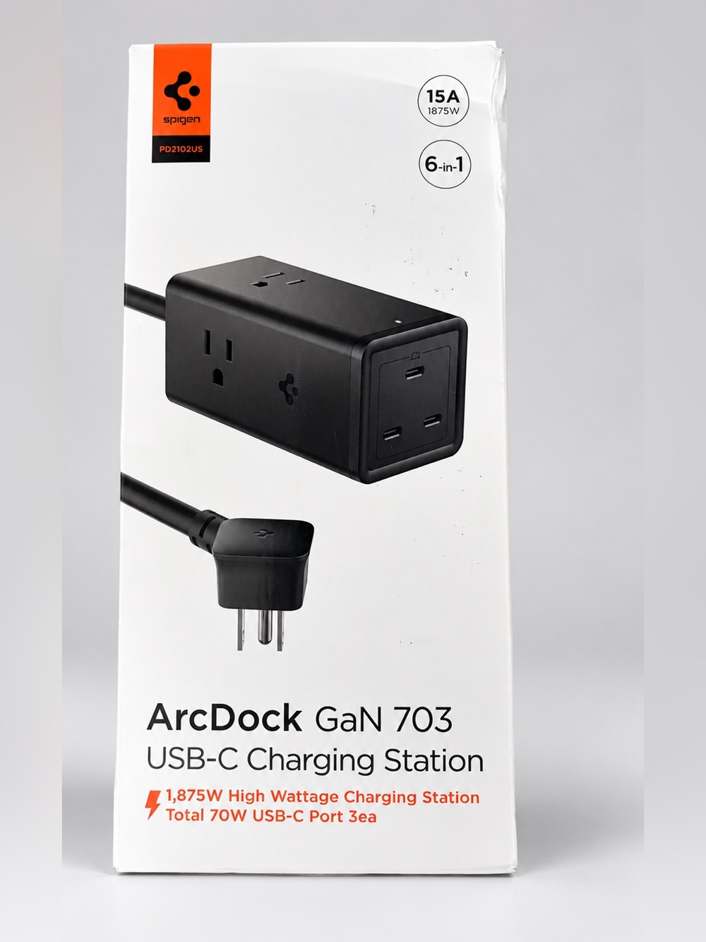 Spigen ArcDock GaN 703 – 6-in-1 USB-C Charging Station